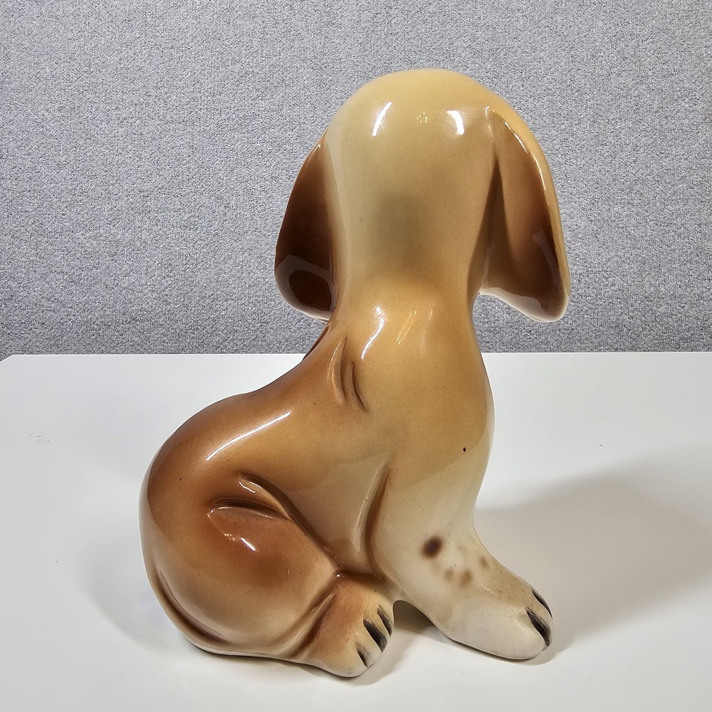 Basset Hound Dog VTG Sad Eyes Sitting Statue Figurine Japan Retro Adorable 5.5" - Picture 5 of 14